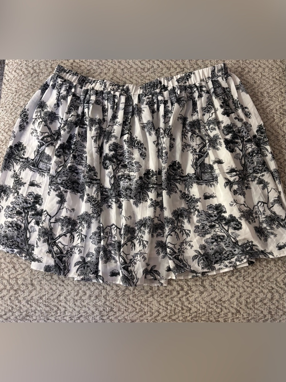 Banana Republic Black and White Toile Circle Skirt